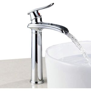 Kikidex (As show, One size) Chrome Basin Faucet Bathroom Waterfall Mixer Taps (High) Kikidex (As show, One size) Chrome Basin Faucet Bathroom Waterfall Mixer Taps (High)