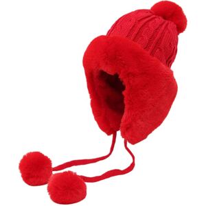 Unbranded Women's winter hat with ear flaps, warm fur hat, ski trapper hat Unbranded Women's winter hat with ear flaps, warm fur hat, ski trapper hat