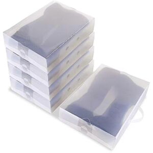 Kikidex (As show, One size) Hapilife 5 X Heavy Duty Stackable Clear Boots Shoe Box Stora Kikidex (As show, One size) Hapilife 5 X Heavy Duty Stackable Clear Boots Shoe Box Stora