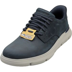 (Blue, 12 (Adults')) Skechers Garza Duran Leather Men's Navy/White Lace-Up Shoes (Blue, 12 (Adults')) Skechers Garza Duran Leather Men's Navy/White Lace-Up Shoes