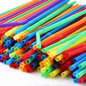 Unbranded (Color) 200 Pack Reusable Flexible Straws for Kids and Adults, Multicolored Bend Unbranded (Color) 200 Pack Reusable Flexible Straws for Kids and Adults, Multicolored Bend