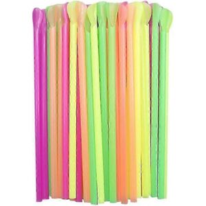 Unbranded Pack of 200 giant straws for slushies, wide straws and spoons for smoothies, slu Unbranded Pack of 200 giant straws for slushies, wide straws and spoons for smoothies, slu