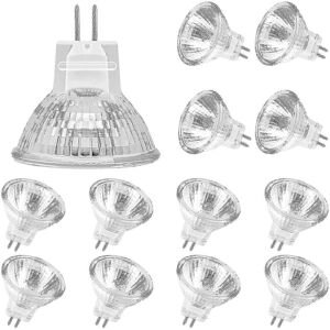 Kikidex (As show, One size) 12-Pack MR11 Gu4 12v 20w Dimmable Halogen Bulbs 2700k Warm W Kikidex (As show, One size) 12-Pack MR11 Gu4 12v 20w Dimmable Halogen Bulbs 2700k Warm W