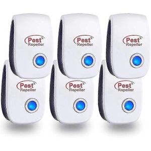 Kikidex (As show, One size) Ultrasonic Insect Rodent Repeller 6 Pack, Indoor Electronic Kikidex (As show, One size) Ultrasonic Insect Rodent Repeller 6 Pack, Indoor Electronic