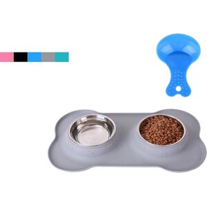 Kikidex (As show, One size) Pet Dog Bowls 2 Stainless Steel Dog Bowl with No Spill Non-S Kikidex (As show, One size) Pet Dog Bowls 2 Stainless Steel Dog Bowl with No Spill Non-S