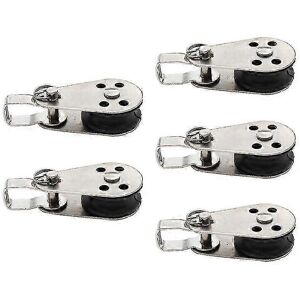 Kikidex (As show, One size) 5 Pieces Of Stainless Steel Pulley Nylon Pulley Sailing Yach Kikidex (As show, One size) 5 Pieces Of Stainless Steel Pulley Nylon Pulley Sailing Yach