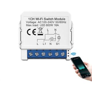 Kikidex (As show, One size) Wifi Smart Light Switch Module, Tuya App Remote 2 Ways Contr Kikidex (As show, One size) Wifi Smart Light Switch Module, Tuya App Remote 2 Ways Contr