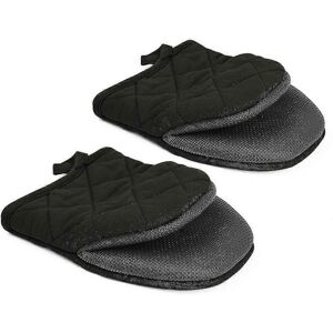 Kikidex (As show, Black) 1 Pair Short Oven Mitts, Heat Resistant Silicone Kitchen Mini O Kikidex (As show, Black) 1 Pair Short Oven Mitts, Heat Resistant Silicone Kitchen Mini O