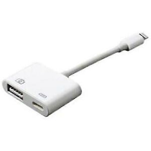 Kikidex (As show, One size) Lightning to USB 3.0 Camera Adapter Compatible - White Kikidex (As show, One size) Lightning to USB 3.0 Camera Adapter Compatible - White