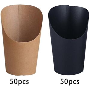 Kikidex (As show, Black) Egg Waffle Paper Cup Kraft Paper Cups Holder Thickened For Food Kikidex (As show, Black) Egg Waffle Paper Cup Kraft Paper Cups Holder Thickened For Food