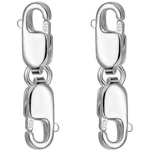 Kikidex (As show, One size) 2PCS Double Lobster Clasp 10mm, Sterling Silver Clasp Double Kikidex (As show, One size) 2PCS Double Lobster Clasp 10mm, Sterling Silver Clasp Double