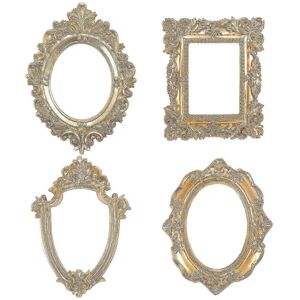Kikidex (As show, One size) 4 Pcs Vintage Picture Frame Antique Photo Frame Wall Hanging Kikidex (As show, One size) 4 Pcs Vintage Picture Frame Antique Photo Frame Wall Hanging