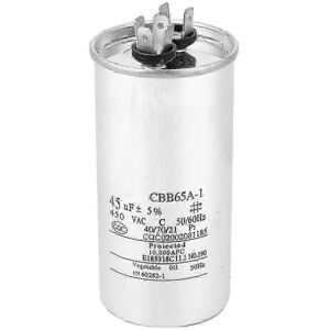 Kikidex (As show, One size) CBB65 45UF 450V Aluminum Foil Capacitor for Air Conditioning Kikidex (As show, One size) CBB65 45UF 450V Aluminum Foil Capacitor for Air Conditioning