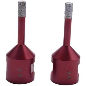Kikidex (As show, One size) 2Pc Dia 6Mm M14 Vacuum Brazed Diamond Drilling Core Bits Dry Kikidex (As show, One size) 2Pc Dia 6Mm M14 Vacuum Brazed Diamond Drilling Core Bits Dry