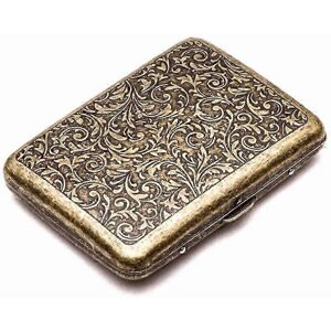 Kikidex (As show, One size) Cigarette Case - Retro Metal Cigarette Box Double Sided Spri Kikidex (As show, One size) Cigarette Case - Retro Metal Cigarette Box Double Sided Spri