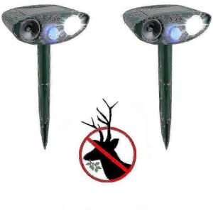 Kikidex (As show, One size) Ultrasonic Deer Repeller - Pack Of 2 - Solar Powered - Get R Kikidex (As show, One size) Ultrasonic Deer Repeller - Pack Of 2 - Solar Powered - Get R