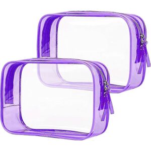 Unbranded TSA Approved Toiletry Bag Set of 2 Purple, Clear Makeup Quarter Size Unbranded TSA Approved Toiletry Bag Set of 2 Purple, Clear Makeup Quarter Size