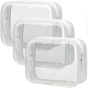 Unbranded Transparent Toiletry Bag Set of 3, 1 Litre Airline Approved, Travel Makeup Bag Unbranded Transparent Toiletry Bag Set of 3, 1 Litre Airline Approved, Travel Makeup Bag