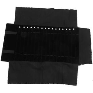 Unbranded Flannel Jewelry Bag Black, Multifunctional Foldable Storage, Ring Earring Neckla Unbranded Flannel Jewelry Bag Black, Multifunctional Foldable Storage, Ring Earring Neckla