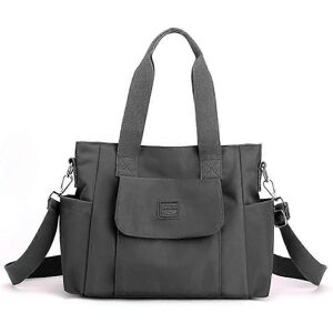 Unbranded Women's Canvas Tote Bag Grey, Large Shoulder Bag, Crossbody Hobo Bag, Nylon Hand Unbranded Women's Canvas Tote Bag Grey, Large Shoulder Bag, Crossbody Hobo Bag, Nylon Hand