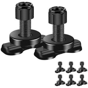 Kikidex (As show, One size) 8 Pcs L-Track Double Lug Threaded Stud Nut Fitting Tie Down Kikidex (As show, One size) 8 Pcs L-Track Double Lug Threaded Stud Nut Fitting Tie Down