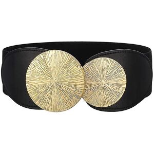 Kikidex (As show, One size) Women's belt with metal buckle and wide elastic band Kikidex (As show, One size) Women's belt with metal buckle and wide elastic band