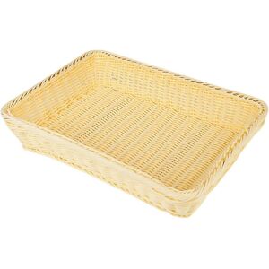 Kikidex (As show, One size) Rectangular Braided Bread Basket Plastic Fruit Vegetable Bas Kikidex (As show, One size) Rectangular Braided Bread Basket Plastic Fruit Vegetable Bas