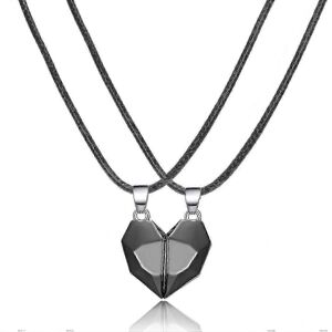 Kikidex (As show, One size) Solid Black Couple's Magnetic Attraction Necklace Kikidex (As show, One size) Solid Black Couple's Magnetic Attraction Necklace