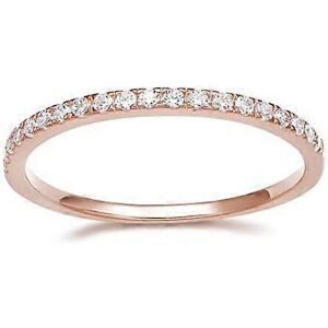 Kikidex (As show, One size) 2mm 925 Sterling Silver Wedding Band Cubic Zirconia Half Ete Kikidex (As show, One size) 2mm 925 Sterling Silver Wedding Band Cubic Zirconia Half Ete