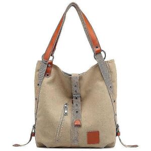 Unbranded Canvas Tote Bag Beige, Convertible Backpack Shoulder Bag Handbag Unbranded Canvas Tote Bag Beige, Convertible Backpack Shoulder Bag Handbag