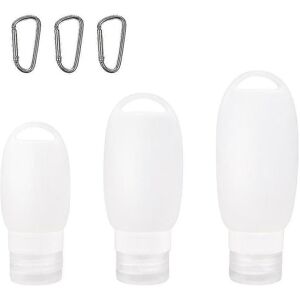 Unbranded Travel Bottles Set of 3 Clear, Toiletry Shampoo Conditioner Containers Unbranded Travel Bottles Set of 3 Clear, Toiletry Shampoo Conditioner Containers