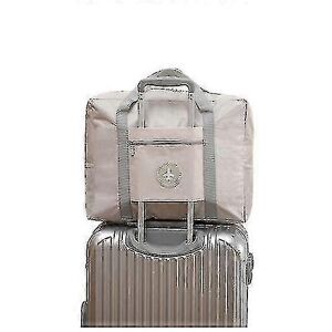 Unbranded Foldable Travel Bag Set of 2 White, 40L Sports Gym Shoulder Bag, Hand Suitcase Unbranded Foldable Travel Bag Set of 2 White, 40L Sports Gym Shoulder Bag, Hand Suitcase