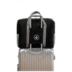 Unbranded Foldable Travel Bag Set of 2 Black, 40L Sports Gym Shoulder Bag, Hand Suitcase Unbranded Foldable Travel Bag Set of 2 Black, 40L Sports Gym Shoulder Bag, Hand Suitcase