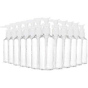 Unbranded Transparent Travel Bottles Set of 12, 100ml Pump Dispenser, Lotion Oil Container Unbranded Transparent Travel Bottles Set of 12, 100ml Pump Dispenser, Lotion Oil Container