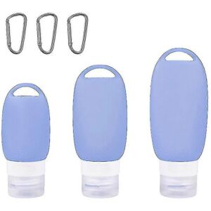 Unbranded Travel Bottles Set of 3 Blue, Toiletry Shampoo Conditioner Containers Unbranded Travel Bottles Set of 3 Blue, Toiletry Shampoo Conditioner Containers