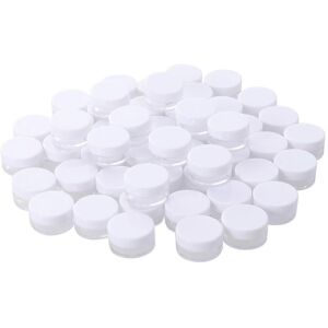 Unbranded Small Plastic Travel Containers Pack of 50, Clear Cosmetic Jars, Toiletry Sample Unbranded Small Plastic Travel Containers Pack of 50, Clear Cosmetic Jars, Toiletry Sample