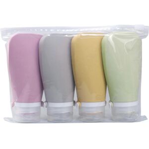 Unbranded Refillable Silicone Bottles Set of 4 90ml, Leakproof Travel Containers, BPA Free Unbranded Refillable Silicone Bottles Set of 4 90ml, Leakproof Travel Containers, BPA Free