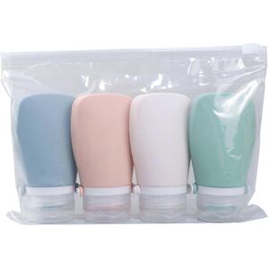 Unbranded Refillable Silicone Bottles Set of 4 60ml, Leakproof Travel Containers, BPA Free Unbranded Refillable Silicone Bottles Set of 4 60ml, Leakproof Travel Containers, BPA Free