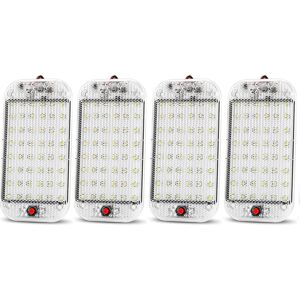 Kikidex (As show, One size) Pack LED Interior Dome Lights 10W 48 LEDs Universal Car Roof Kikidex (As show, One size) Pack LED Interior Dome Lights 10W 48 LEDs Universal Car Roof