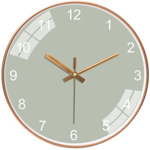 Kikidex (As show, One size) (light green)Silent wall clock 12 inch bedroom living room s Kikidex (As show, One size) (light green)Silent wall clock 12 inch bedroom living room s