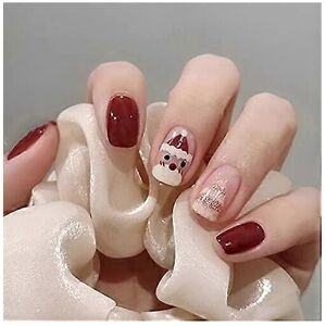Kikidex (As show, One size) Wedity 24Pcs Christmas Tree Love Short Fake Nails Pearl Flow Kikidex (As show, One size) Wedity 24Pcs Christmas Tree Love Short Fake Nails Pearl Flow