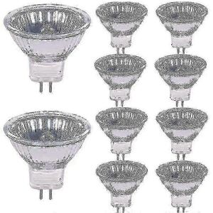 Kikidex (As show, One size) 10 Pack of 20W 12V GU4 Base Warm White Dimmable Halogen Bulb Kikidex (As show, One size) 10 Pack of 20W 12V GU4 Base Warm White Dimmable Halogen Bulb