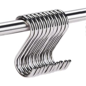 Kikidex (As show, One size) 10 Pieces S Hooks Stainless Steel S Shaped Hooks Hanger Hook Kikidex (As show, One size) 10 Pieces S Hooks Stainless Steel S Shaped Hooks Hanger Hook