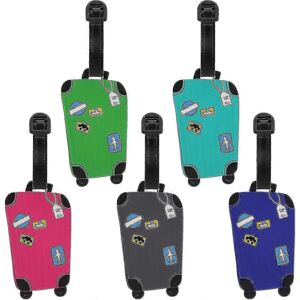 Unbranded Silicone Luggage Tags Set of 5, Suitcase ID Tags, Handbag Label Travel Accessory Unbranded Silicone Luggage Tags Set of 5, Suitcase ID Tags, Handbag Label Travel Accessory
