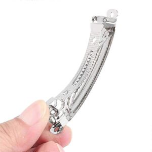 Kikidex (As show, One size) 50 Pcs 80mm Metal French Clips Hair Bows Barrettes - Silver Kikidex (As show, One size) 50 Pcs 80mm Metal French Clips Hair Bows Barrettes - Silver