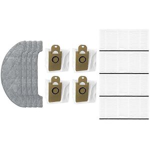 Kikidex (As show, One size) 12 PCS Replacement Parts Side Brush Mop Cloth Hepa Filter fo Kikidex (As show, One size) 12 PCS Replacement Parts Side Brush Mop Cloth Hepa Filter fo