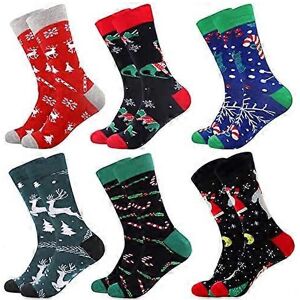 Kikidex (As show, One size) Toes Home Christmas Novelty Funny Socks Mens, 6 Pairs Funky Kikidex (As show, One size) Toes Home Christmas Novelty Funny Socks Mens, 6 Pairs Funky
