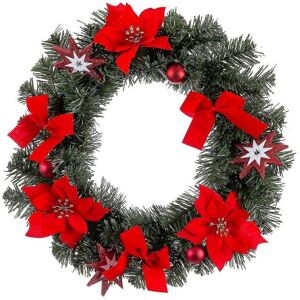 Kikidex (As show, One size) Advent wreathe Red Green Plastic 40 cm Kikidex (As show, One size) Advent wreathe Red Green Plastic 40 cm