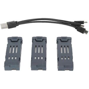 Kikidex (As show, One size) 3pcs 3.7V 600mAh UAV Lithium Battery High Capacity Quadcopte Kikidex (As show, One size) 3pcs 3.7V 600mAh UAV Lithium Battery High Capacity Quadcopte
