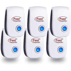 Kikidex (As show, One size) Ultrasonic Insect Rodent Repeller 6 Pack, Indoor Electronic Kikidex (As show, One size) Ultrasonic Insect Rodent Repeller 6 Pack, Indoor Electronic